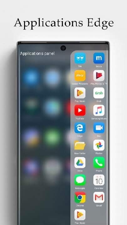 Edge Screen Premium 2021 customization menu