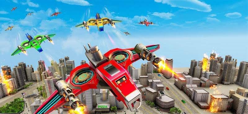 Drone Robot Car Game - Robot Transforming Games gameplay screenshot 4