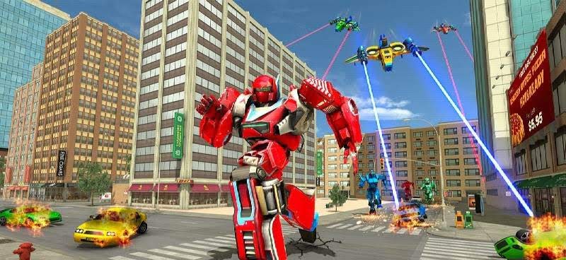 Drone Robot Car Game - Robot Transforming Games gameplay screenshot 1