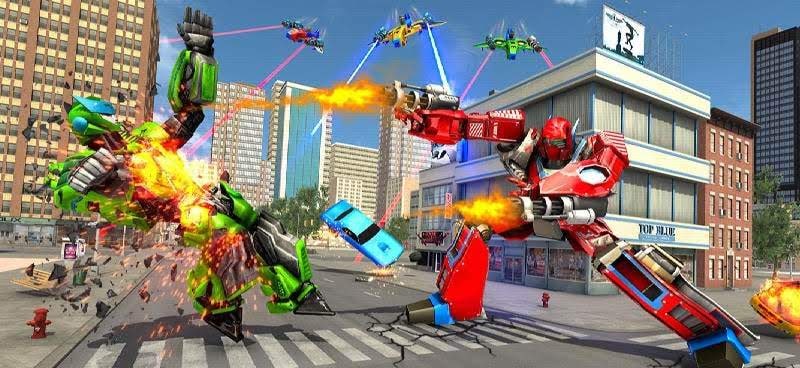 Drone Robot Car Game - Robot Transforming Games gameplay screenshot 2