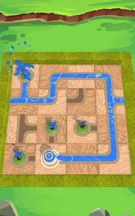 Water Connect Puzzle level interface