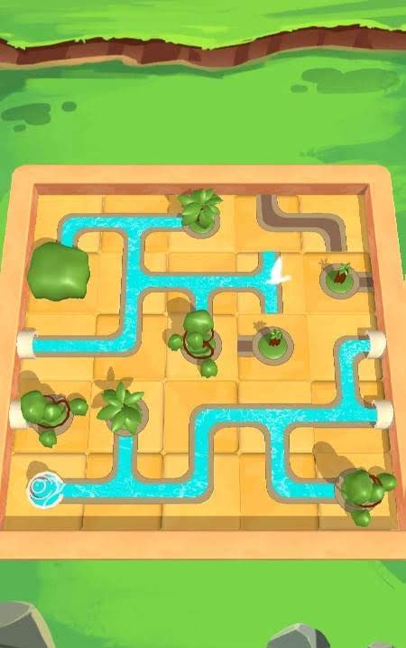 Water Connect Puzzle puzzle solving screen