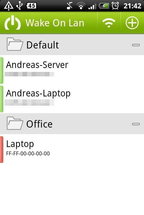 Wake on LAN - with Widget screenshot 1