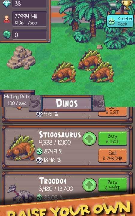 Idle Dino Zoo gameplay screenshot 3