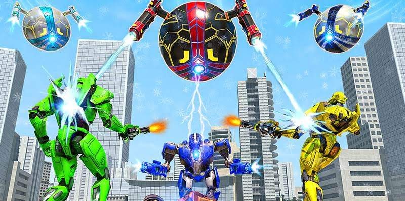 Snow Ball Robot Transform Hero Robot Crime City screenshot 2