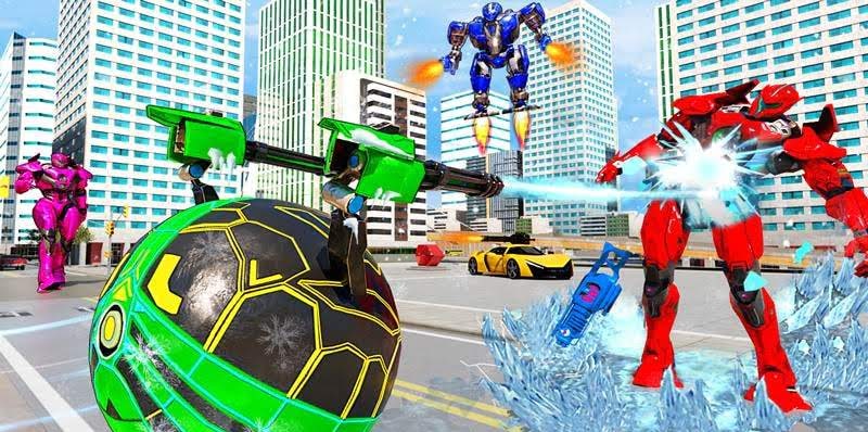 Snow Ball Robot Transform Hero Robot Crime City screenshot 3