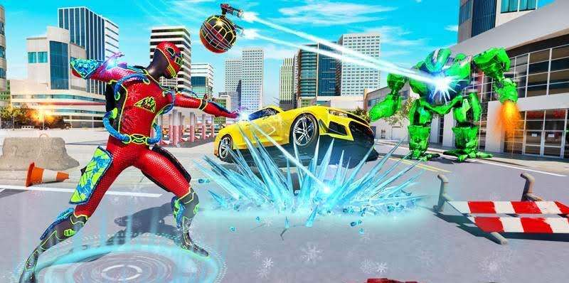 Snow Ball Robot Transform Hero Robot Crime City screenshot 4
