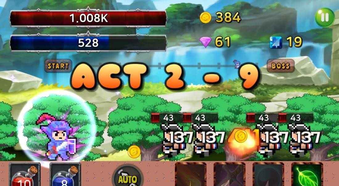Angry Baby - Side-scroll Idle RPG gameplay screenshot 1