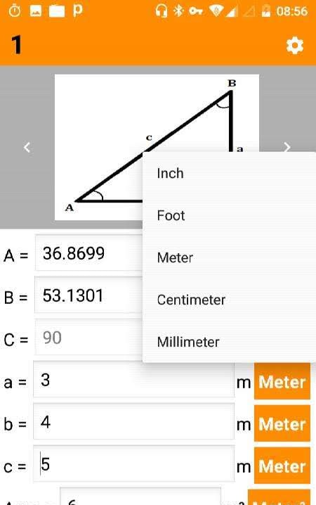 Right Angled Triangle Calculator and Solver - PRO screenshot 4