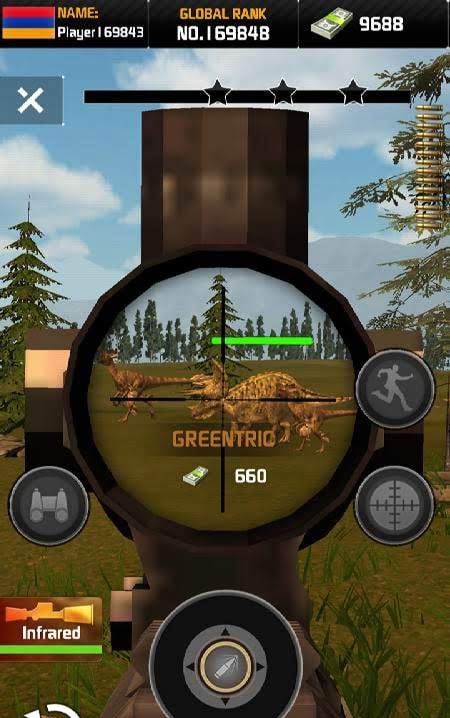 Wild Hunter: Dinosaur Hunting gameplay interface
