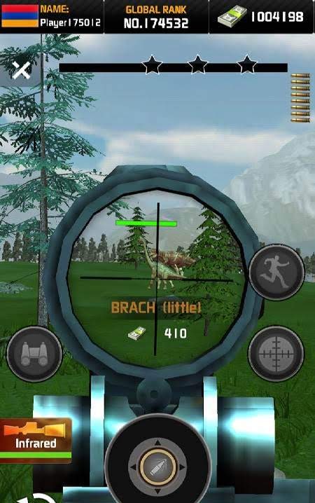 Wild Hunter: Dinosaur Hunting combat screen