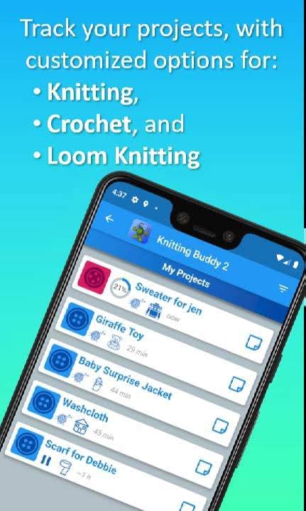Knitting & Crochet Buddy 2 (Row Counter & More) screenshot 2