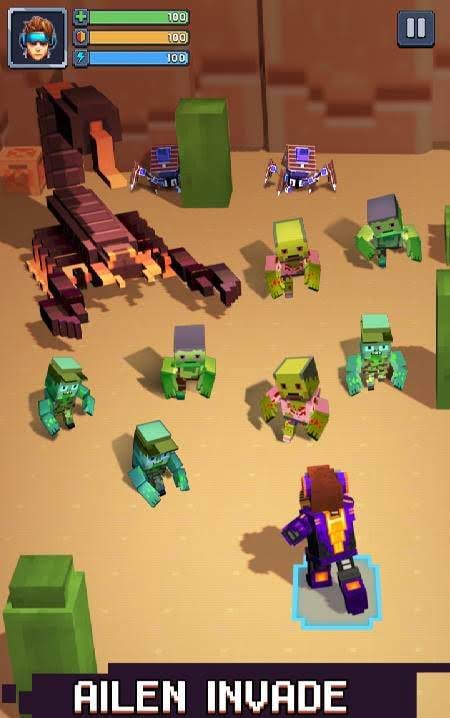 Craft Pixel Hunter: Zombie Rise gameplay screenshot 3