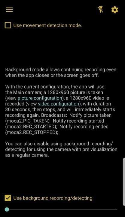 MoCa2 PRO - Motion Detection Camera and Dashcam screenshot 2