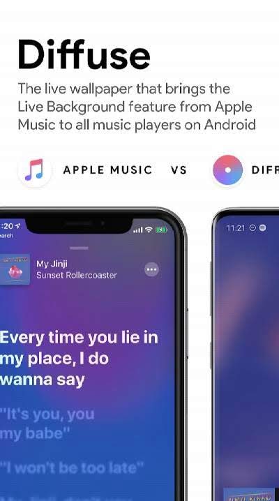 Diffuse - Apple Music Live Wallpaper screenshot 1