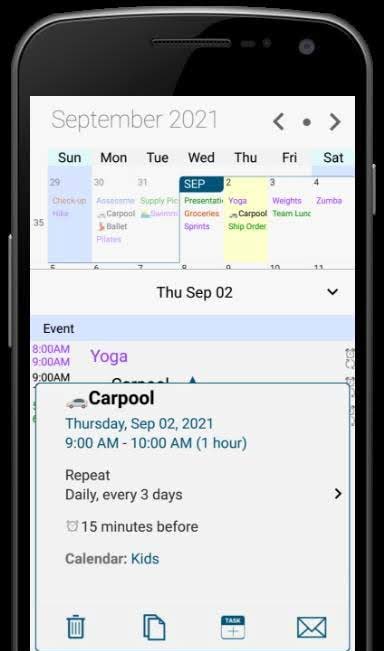 Informant 5 - Calendar screenshot 2