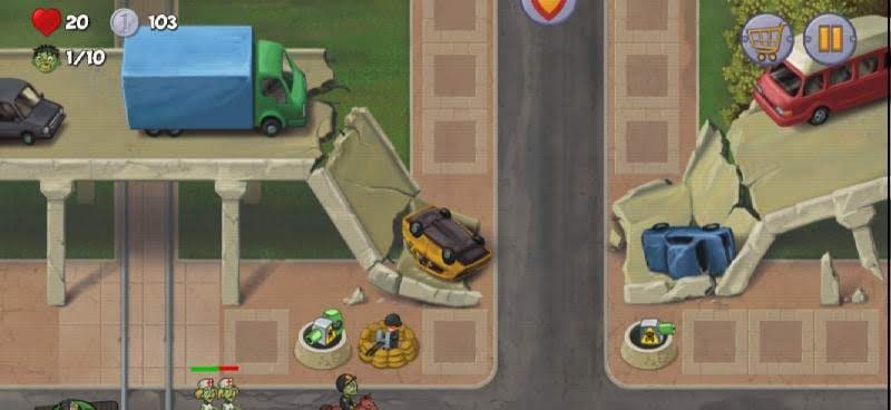 Zombie Town Defense gameplay screenshot 1