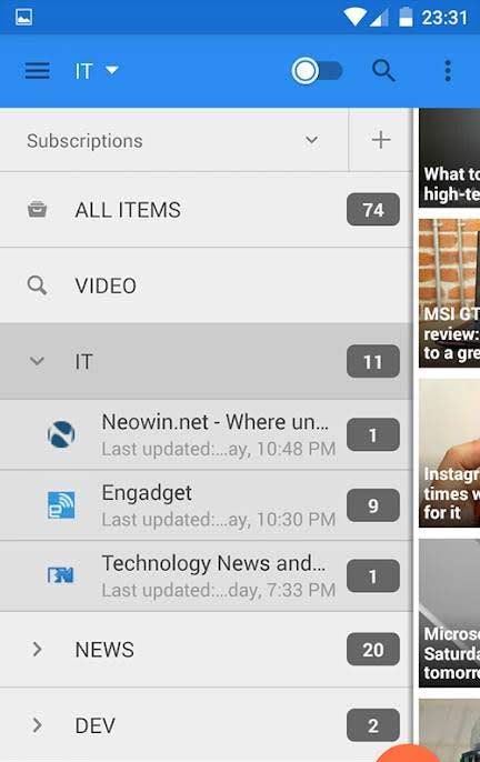 gReader | Feedly | News | RSS screenshot 1