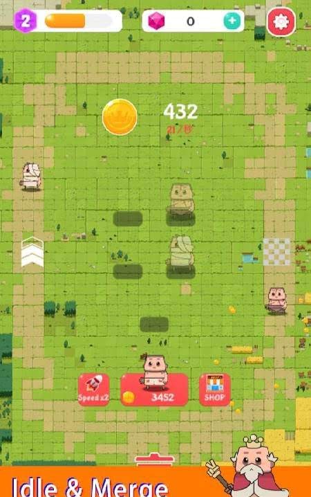 Merge Vill - idle & merge funny villagers screenshot 1