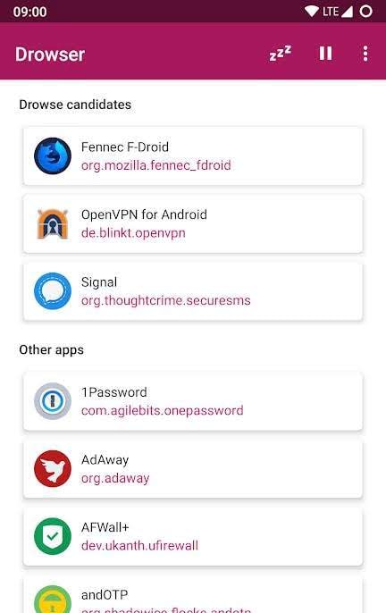 Drowser screenshot 1