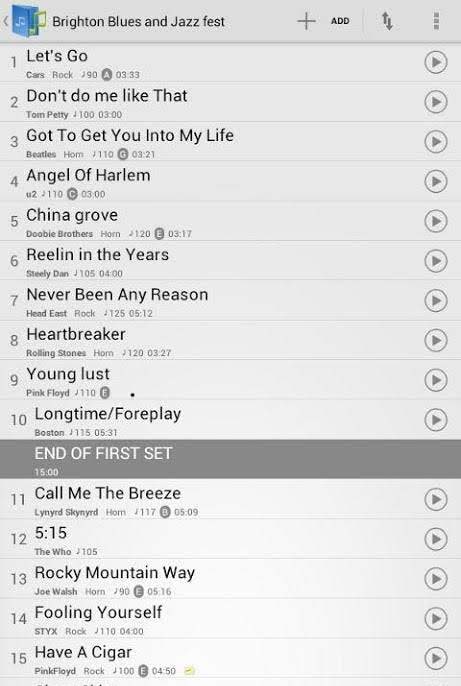 Setlist Helper and Song Book screenshot 2