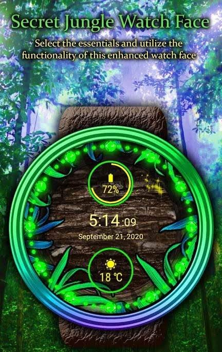 Secret Jungle Watch Face: Wear OS Smartwatch screenshot 4