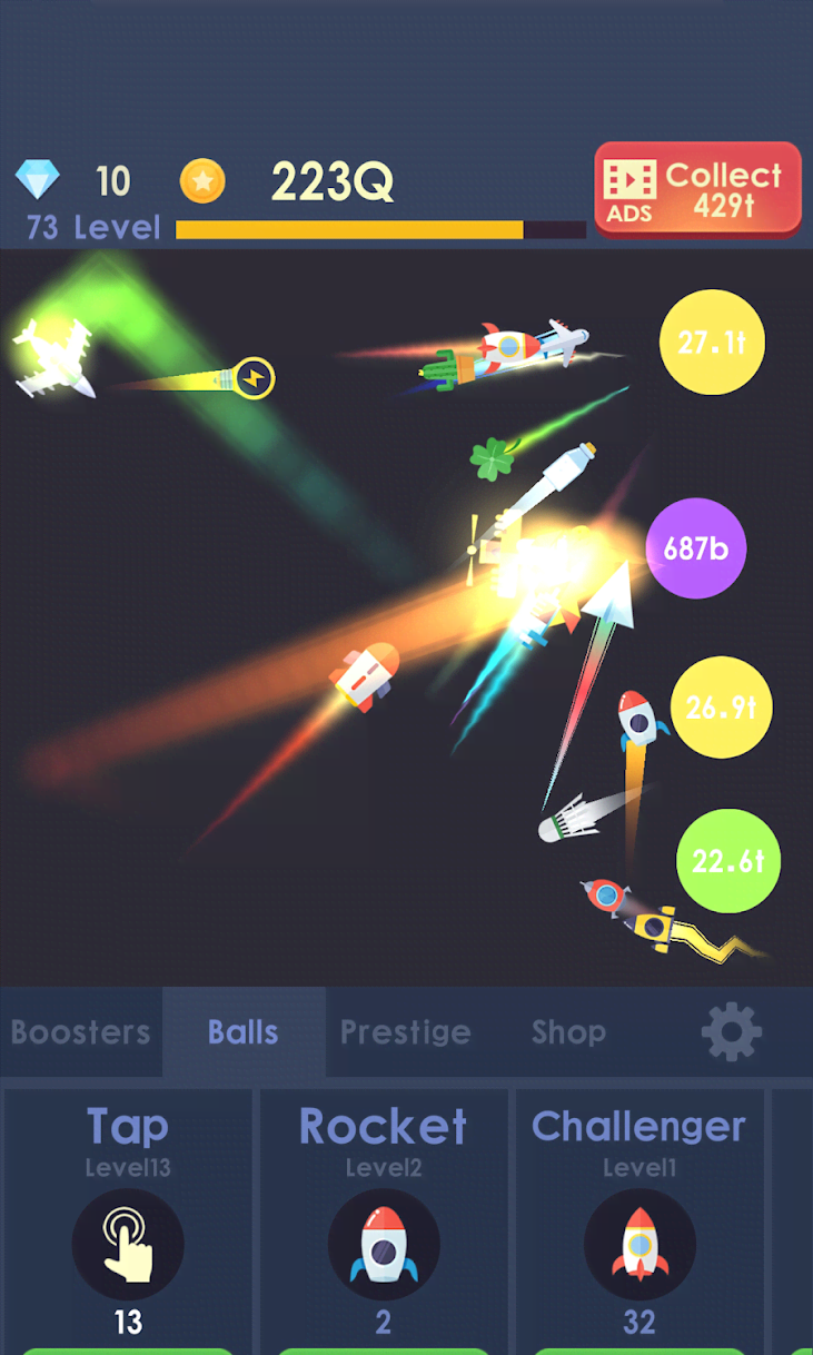 Idle Rocket - Aircraft Evolution & Space Battle Gameplay Screenshot 1