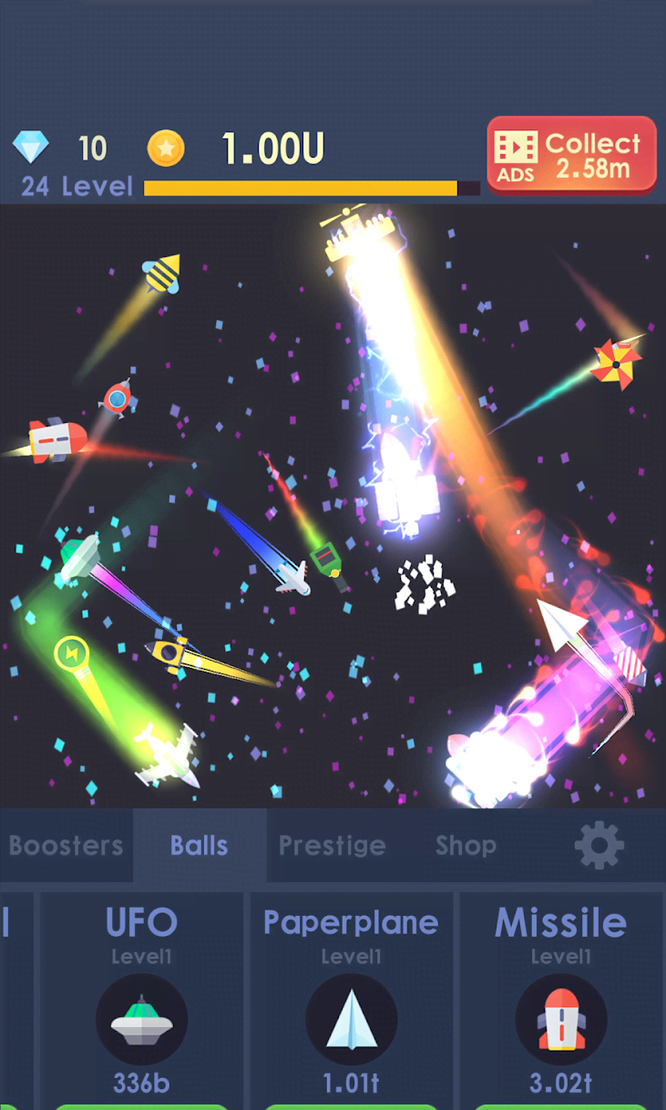 Idle Rocket - Aircraft Evolution & Space Battle Gameplay Screenshot 4