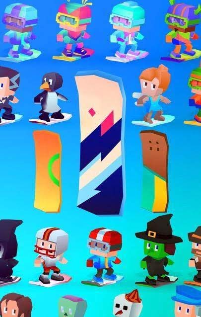 Blocky Snowboarding gameplay screenshot 4