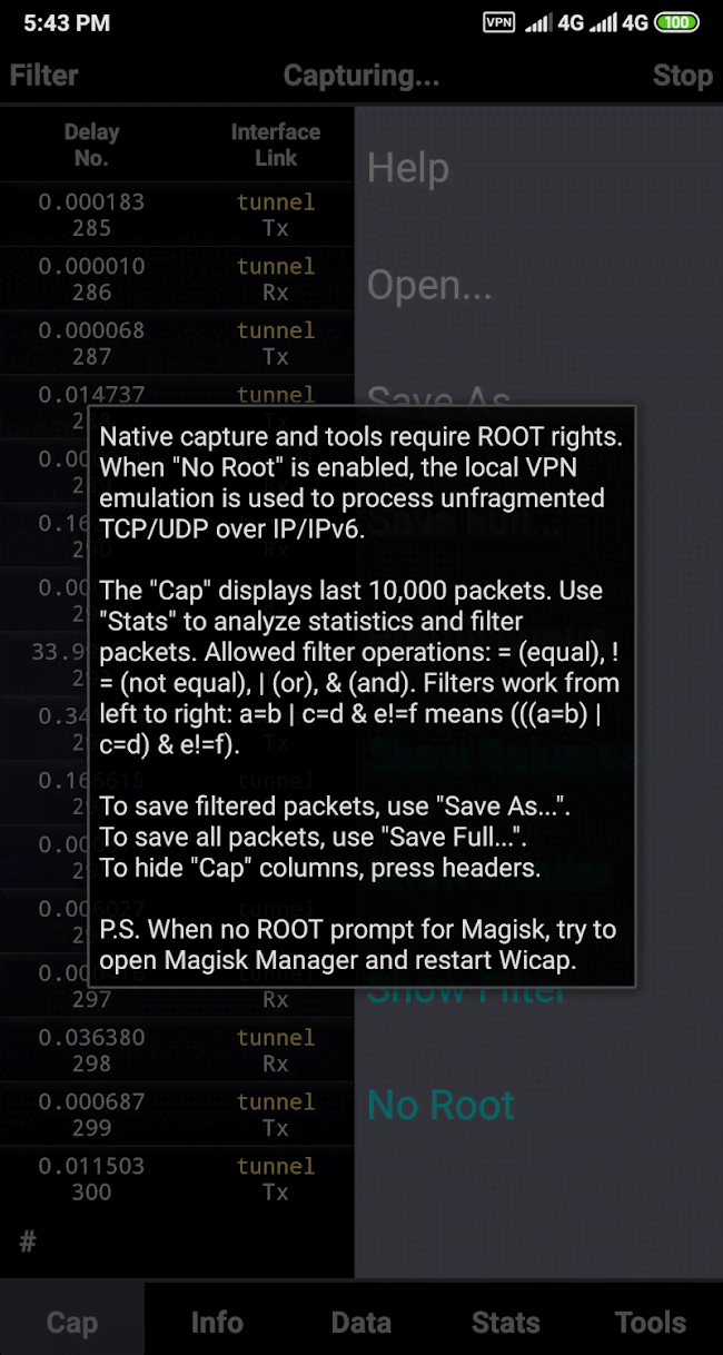 Sniffer Wicap 2 Pro screenshot 1