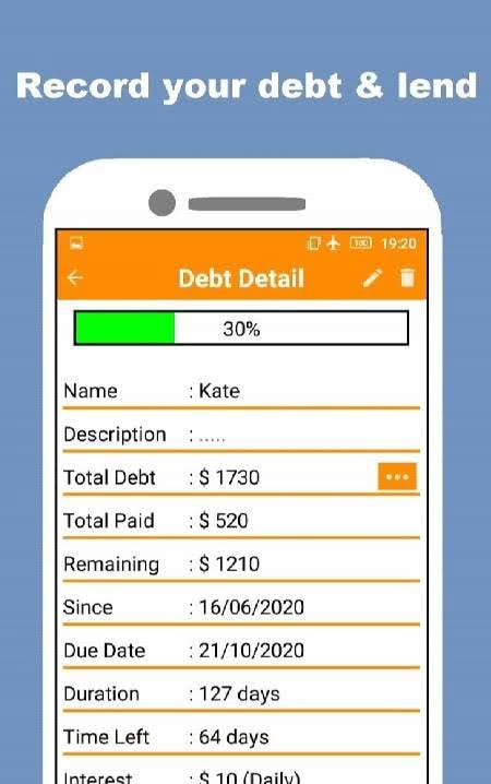 Debt Book and Manager - PRO screenshot 1