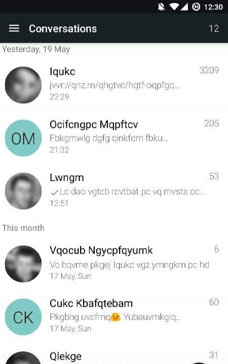 YAATA - SMS/MMS messaging screenshot 2