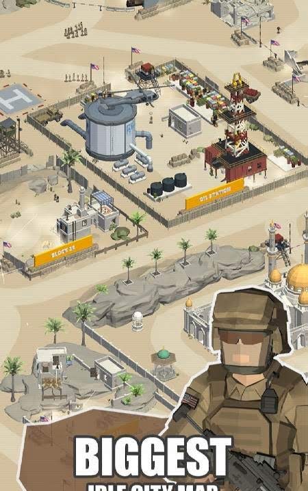 Idle Warzone 3D: Military Game - Army Tycoon screenshot 1