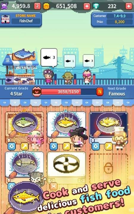 Retro Fish Chef gameplay screenshot 2