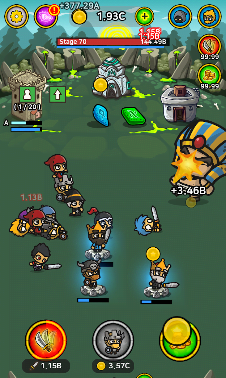 Merge Battle Heroes gameplay screenshot 2