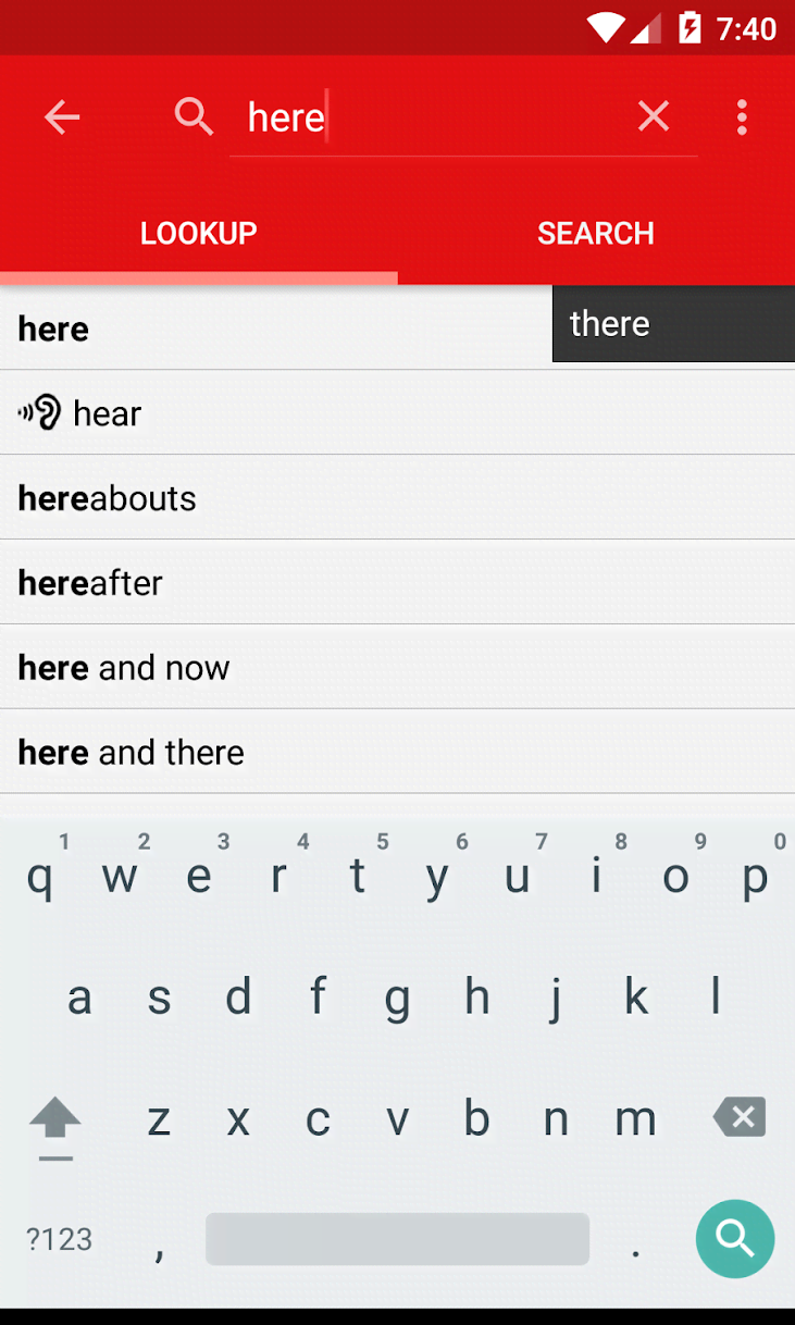Chambers Thesaurus screenshot 4