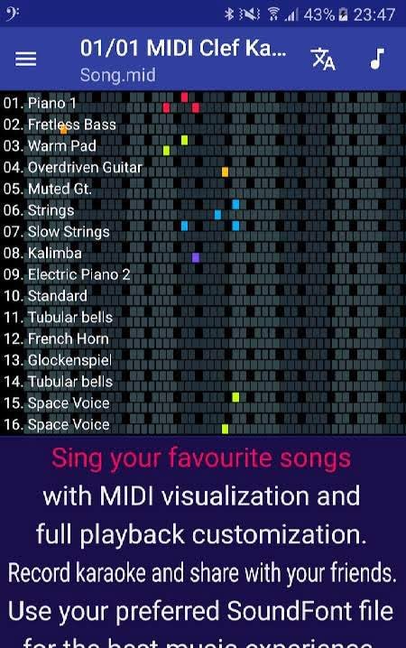 MIDI Clef Karaoke Player screenshot 1
