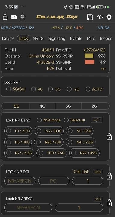 Professional diagnostic dashboard
