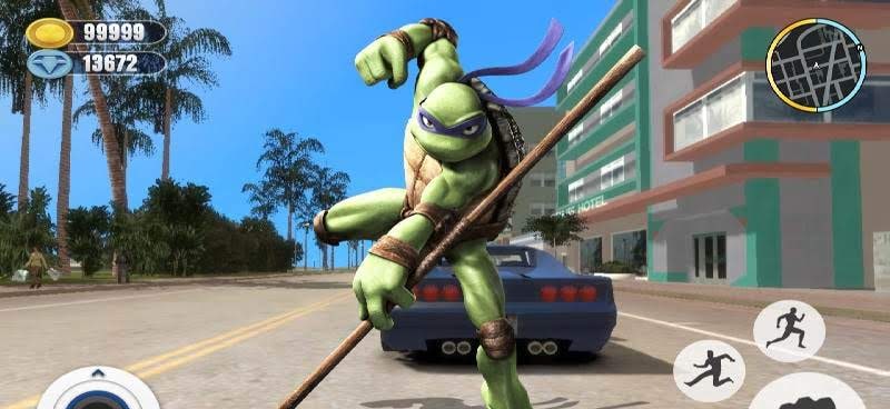 Adventure Turtle Hero Spider Ninja Rope Hero gameplay screenshot 3