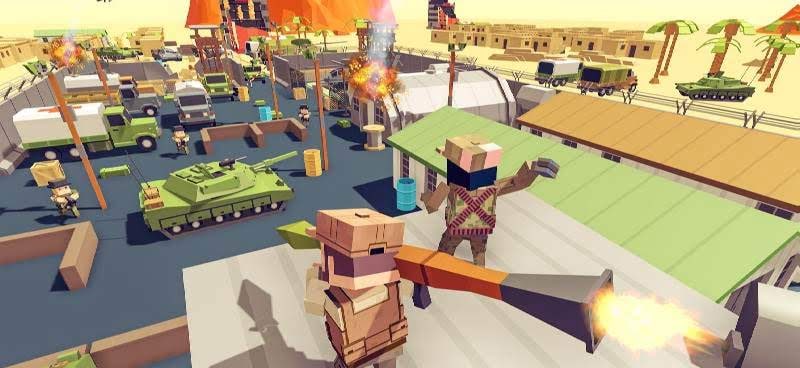 Blocky Army Base: Modern War Critical Action Strike screenshot 2