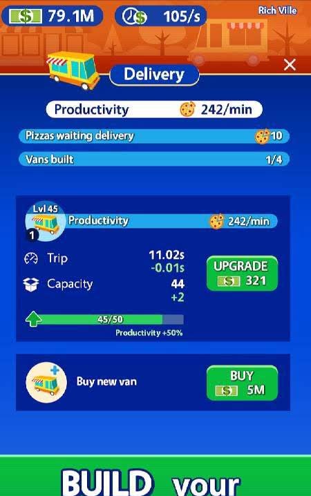 Idle Pizza Tycoon - Delivery Pizza Game gameplay preview 4
