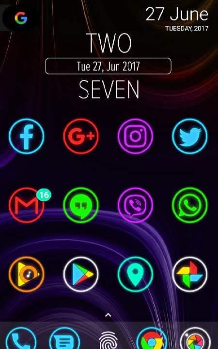 Neon Glow Rings - Icon Pack screenshot 1