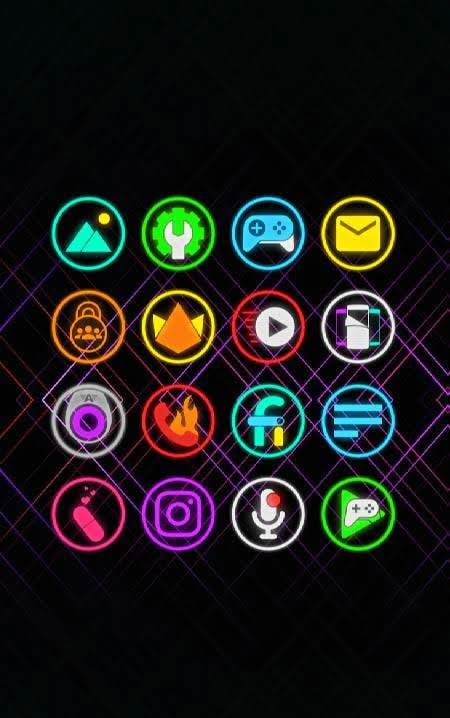 Neon Glow Rings - Icon Pack screenshot 4