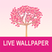 Falling Flowers Red - Live Wallpaper