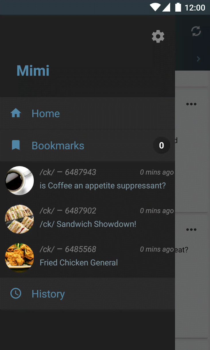 Mimi 4chan Reader (donate) personal feed settings