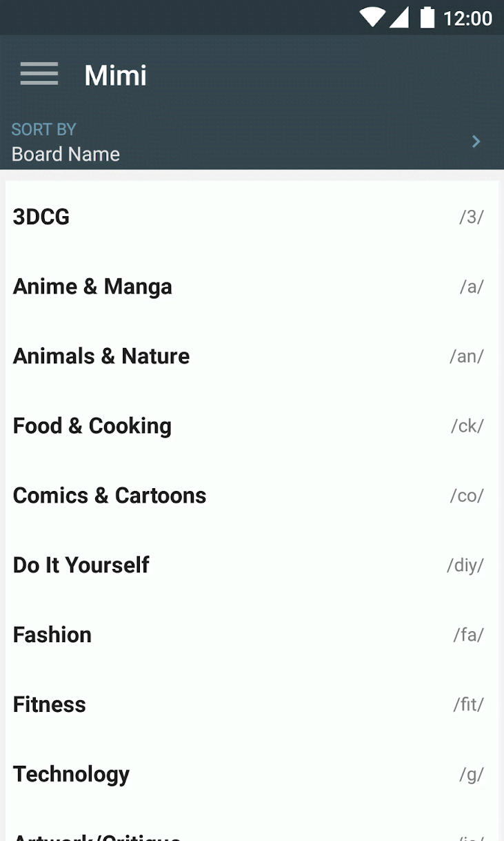 Mimi 4chan Reader (donate) interface preview
