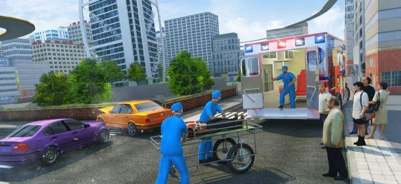 Roof Jumping Ambulance Simulator - Rooftop Stunts screenshot 3