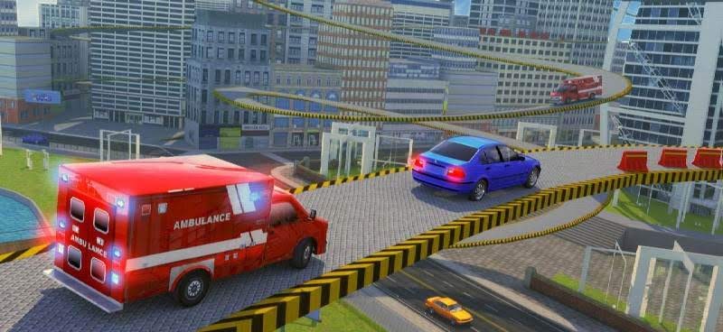 Roof Jumping Ambulance Simulator - Rooftop Stunts screenshot 1