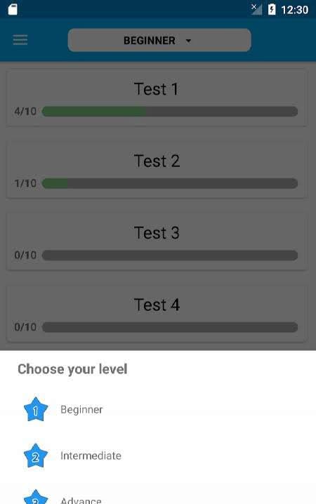IELTS Grammar Test app screenshot 2