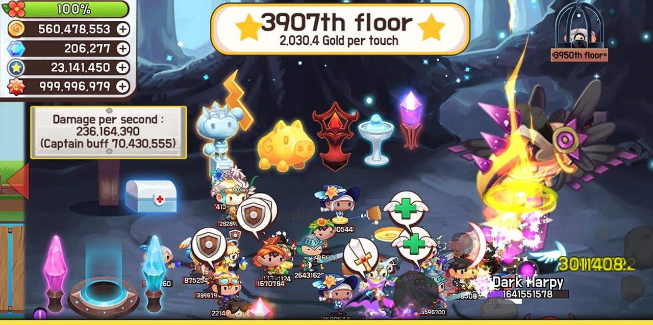 Tap Town Premium (idle RPG) - Magic gameplay screenshot 2